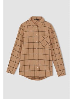 Woman Brown Long Sleeve Tunic LT.CAMEL